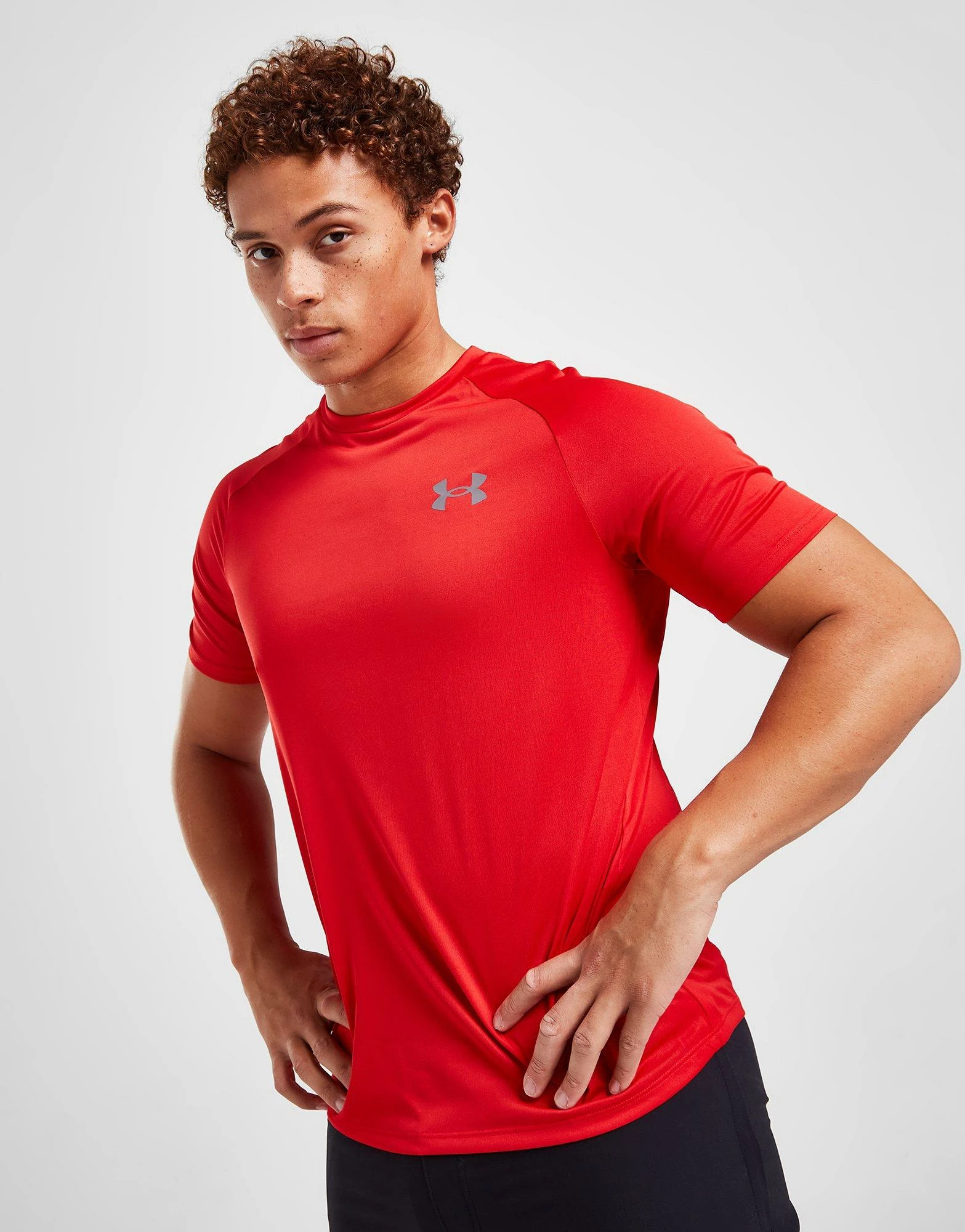 Under Armour Tech T-Shirt Herre Rød 4 Under Armour Tech T-Shirt Herre Rød - Billede 2