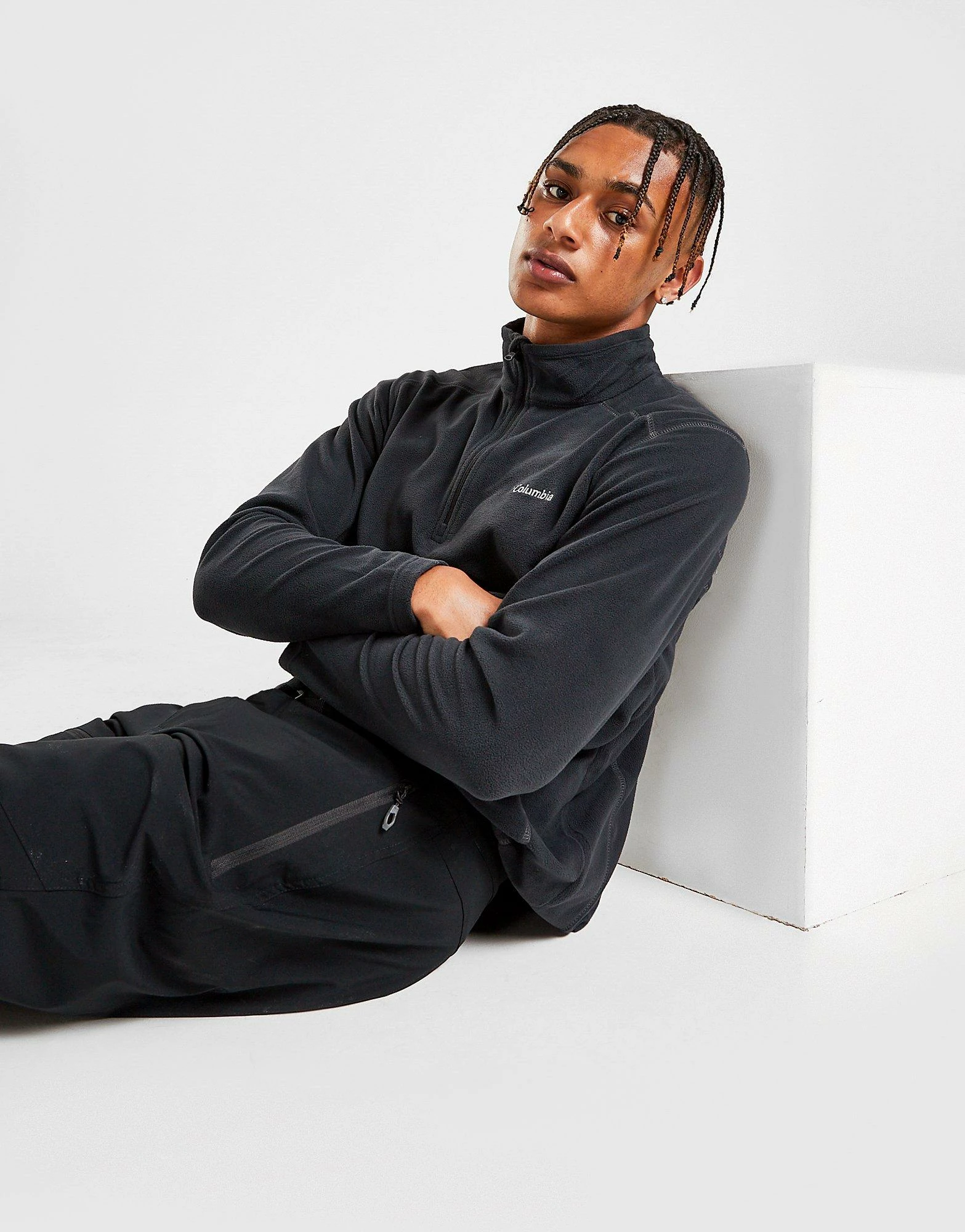 Columbia Klamath 1/4 Zip Fleece Herre Sort 3 Columbia Klamath 1/4 Zip Fleece Herre Sort