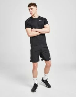 Nike Miler Short Sleeve T-Shirt Herre Sort -Herretoj Salg jd 105301 c