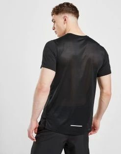Nike Miler Short Sleeve T-Shirt Herre Sort -Herretoj Salg jd 105301 d