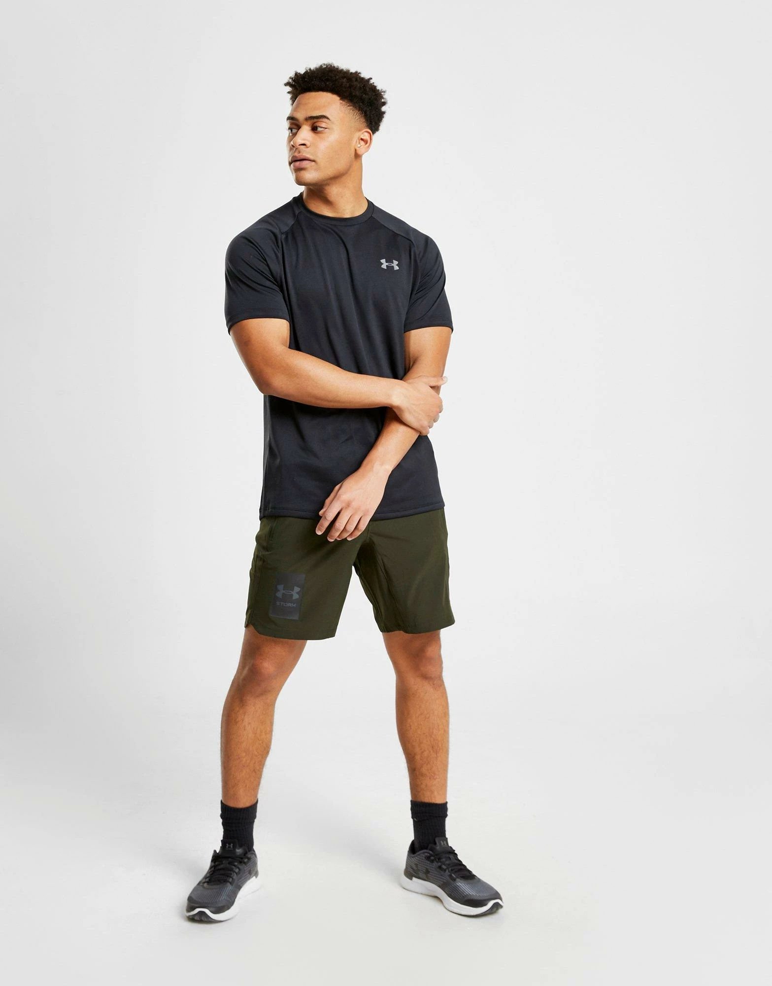 Under Armour Tech 2.0 Short Sleeve T-Shirt Herre Sort 5 Under Armour Tech 2.0 Short Sleeve T-Shirt Herre Sort - Billede 3