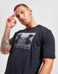 Under Armour Boxed Logo T-Shirt Herre Sort -Herretoj Salg jd 145485 d