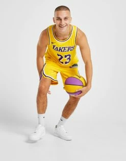 Nike NBA Los Angeles Lakers Swingman Shorts Herre Gul -Herretoj Salg jd 146753 f