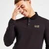 Emporio Armani EA7 Core Long Sleeve Polo Shirt Sort