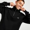 Lacoste Pique 1/2 Zip Sweatshirt Sort -Herretoj Salg jd 159376 a