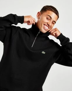 Lacoste Pique 1/2 Zip Sweatshirt Sort