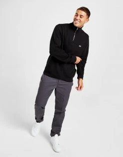 Lacoste Pique 1/2 Zip Sweatshirt Sort -Herretoj Salg jd 159376 d