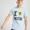 Official Team I Heart Manchester Short Sleeve T-Shirt Herre Blå