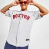 Nike MLB Boston Red Sox Road Jersey Herre Grå -Herretoj Salg jd 340461 a