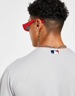 Nike MLB Boston Red Sox Road Jersey Herre Grå -Herretoj Salg jd 340461 e