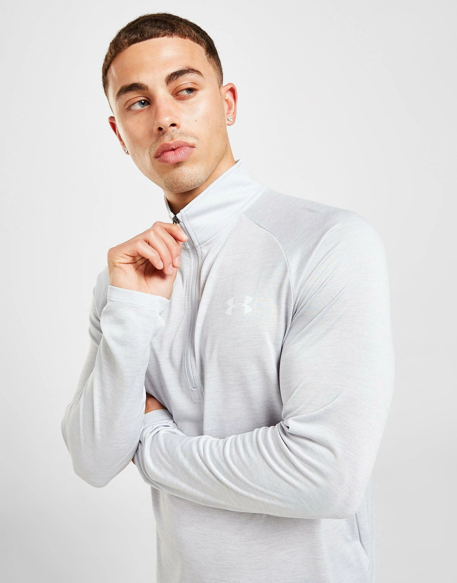 Under Armour Tech 1/2 Zip Track Top Herre Grå 4 Under Armour Tech 1/2 Zip Track Top Herre Grå - Billede 2