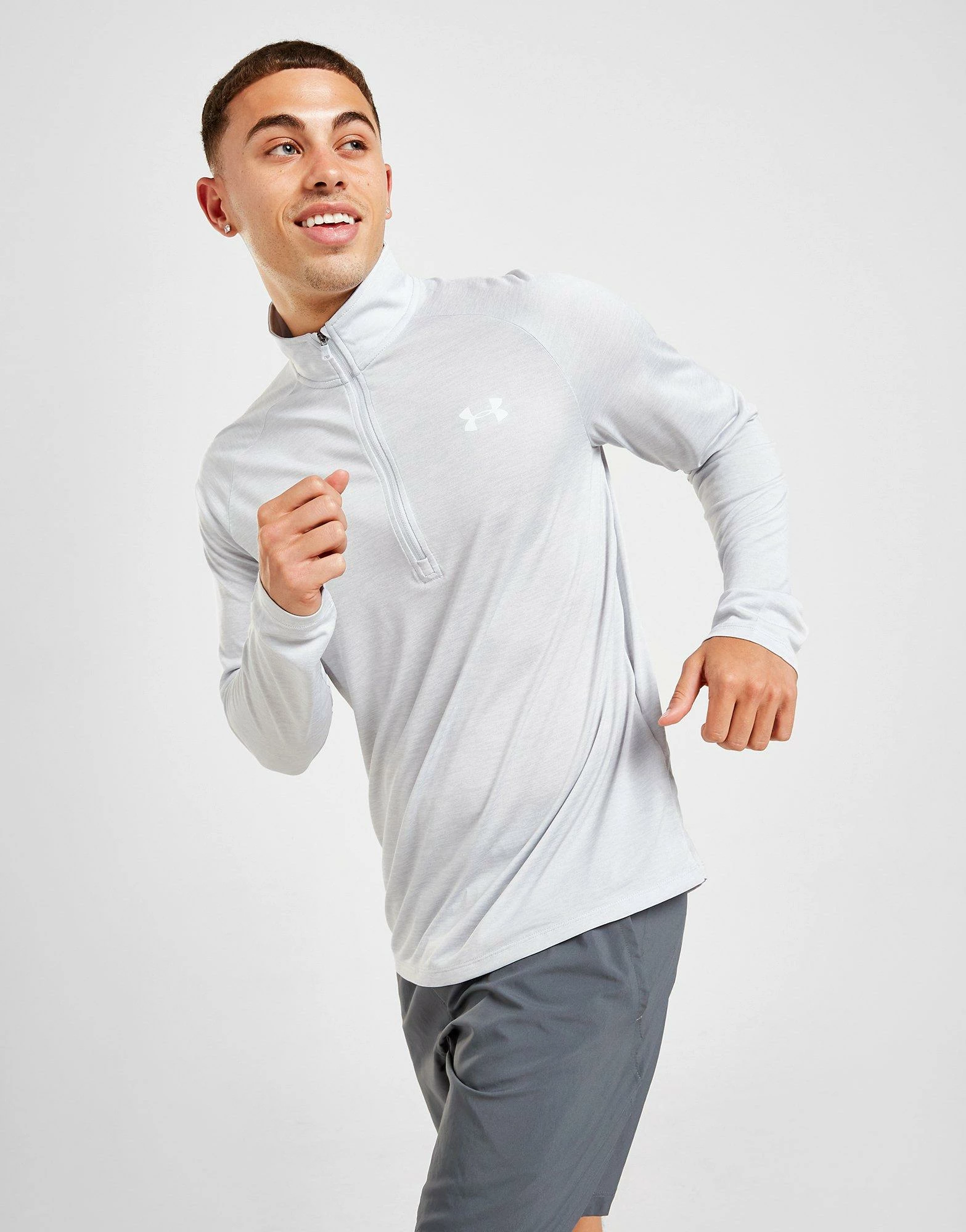 Under Armour Tech 1/2 Zip Track Top Herre Grå 7 Under Armour Tech 1/2 Zip Track Top Herre Grå - Billede 5