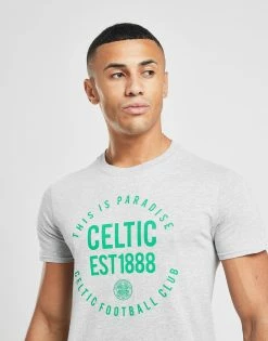Official Team Celtic Paradise T-Shirt Herre Grå -Herretoj Salg jd 361499 d