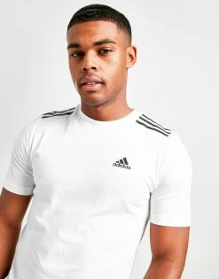 Adidas Badge Of Sport 3-Stripes T-Shirt Herre Hvid