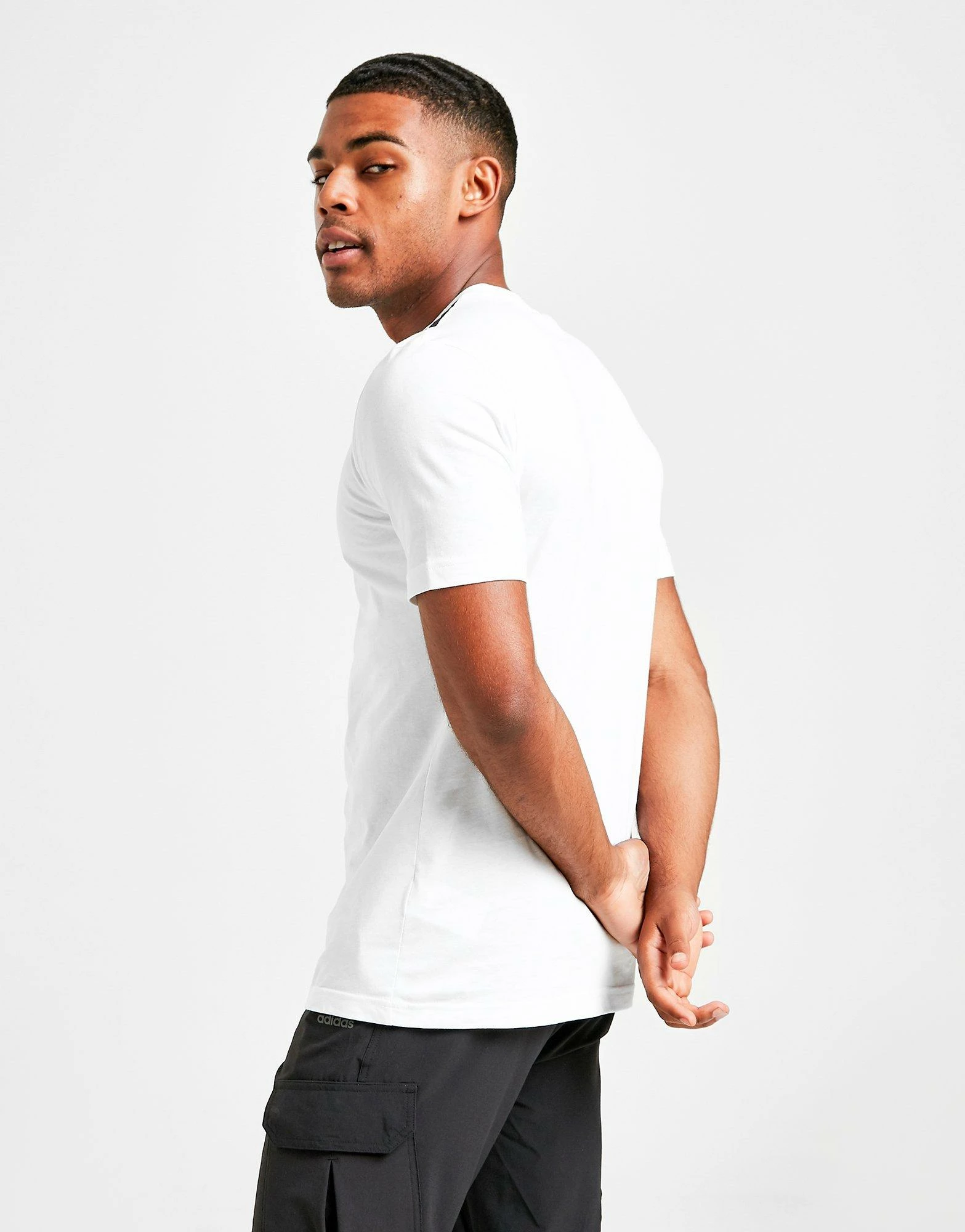 Adidas Badge Of Sport 3-Stripes T-Shirt Herre Hvid 6 Adidas Badge Of Sport 3-Stripes T-Shirt Herre Hvid - Billede 4