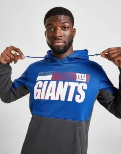 Nike NFL New York Giants Sideline Overhead Hoodie Blå
