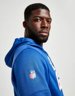 Nike NFL New York Giants Sideline Overhead Hoodie Blå -Herretoj Salg jd 363997 f