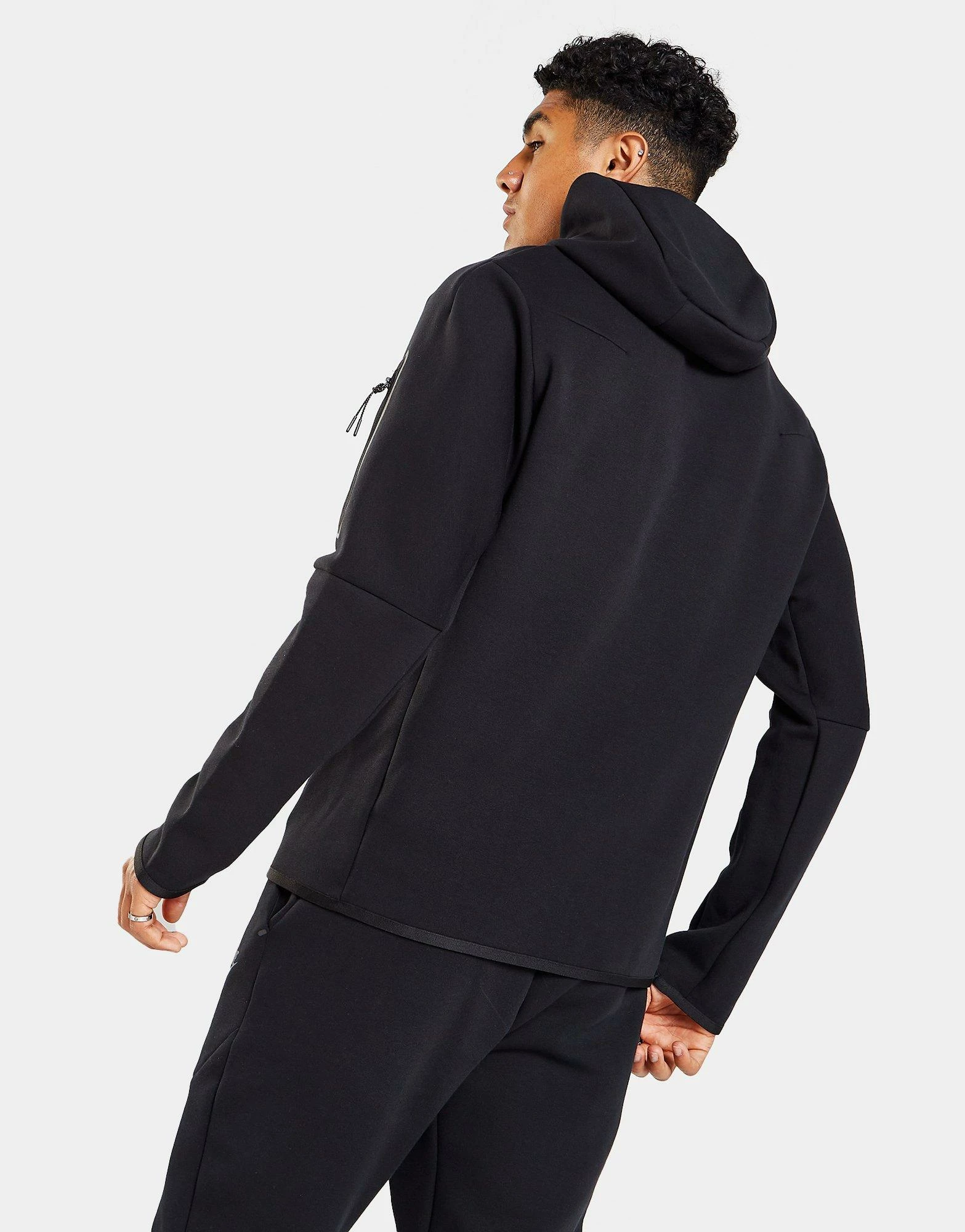 Nike Tech Fleece Full Zip Hættetrøje Herre Sort 5 Nike Tech Fleece Full Zip Hættetrøje Herre Sort - Billede 3