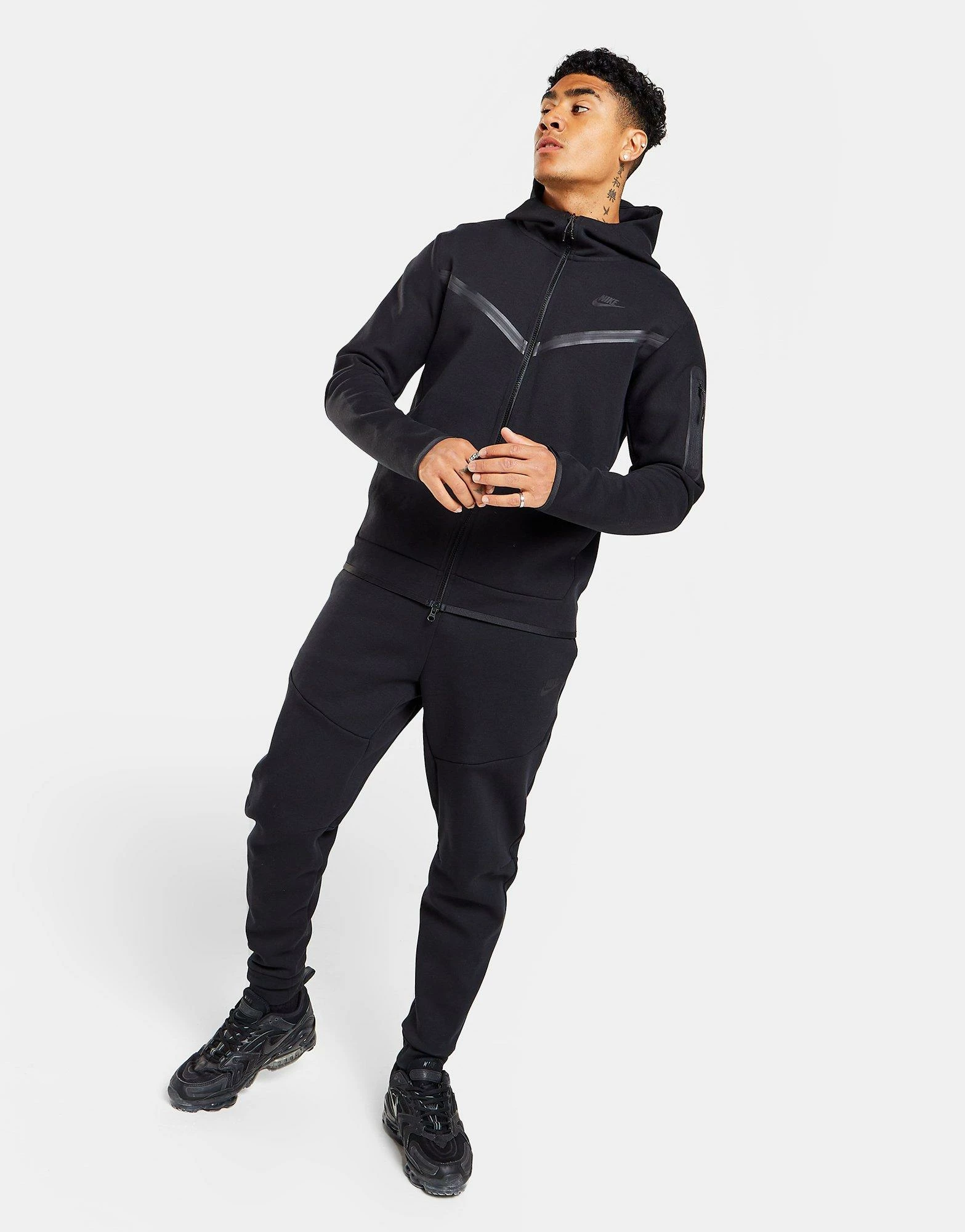 Nike Tech Fleece Full Zip Hættetrøje Herre Sort 7 Nike Tech Fleece Full Zip Hættetrøje Herre Sort - Billede 5