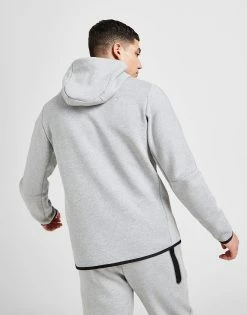 Nike Tech Fleece Full Zip Hættetrøje Herre Grå -Herretoj Salg jd 368703 d