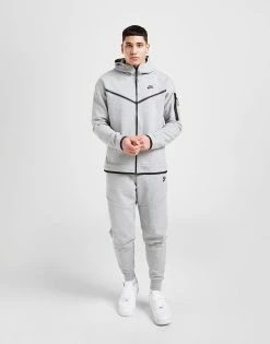 Nike Tech Fleece Full Zip Hættetrøje Herre Grå -Herretoj Salg jd 368703 e