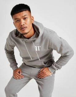 11 Degrees Core Overhead Hoodie Herre Sølv