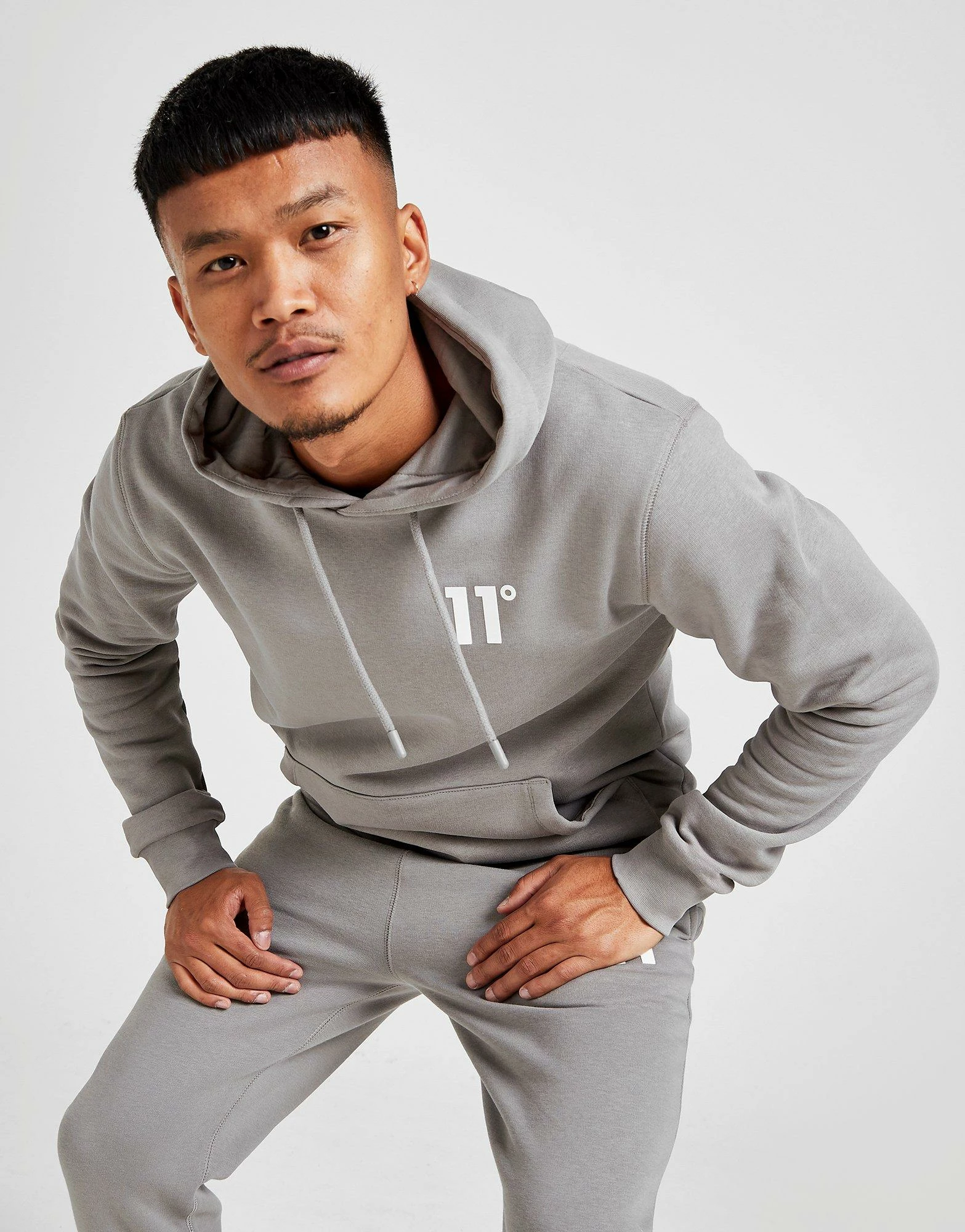 11 Degrees Core Overhead Hoodie Herre Sølv 3 11 Degrees Core Overhead Hoodie Herre Sølv