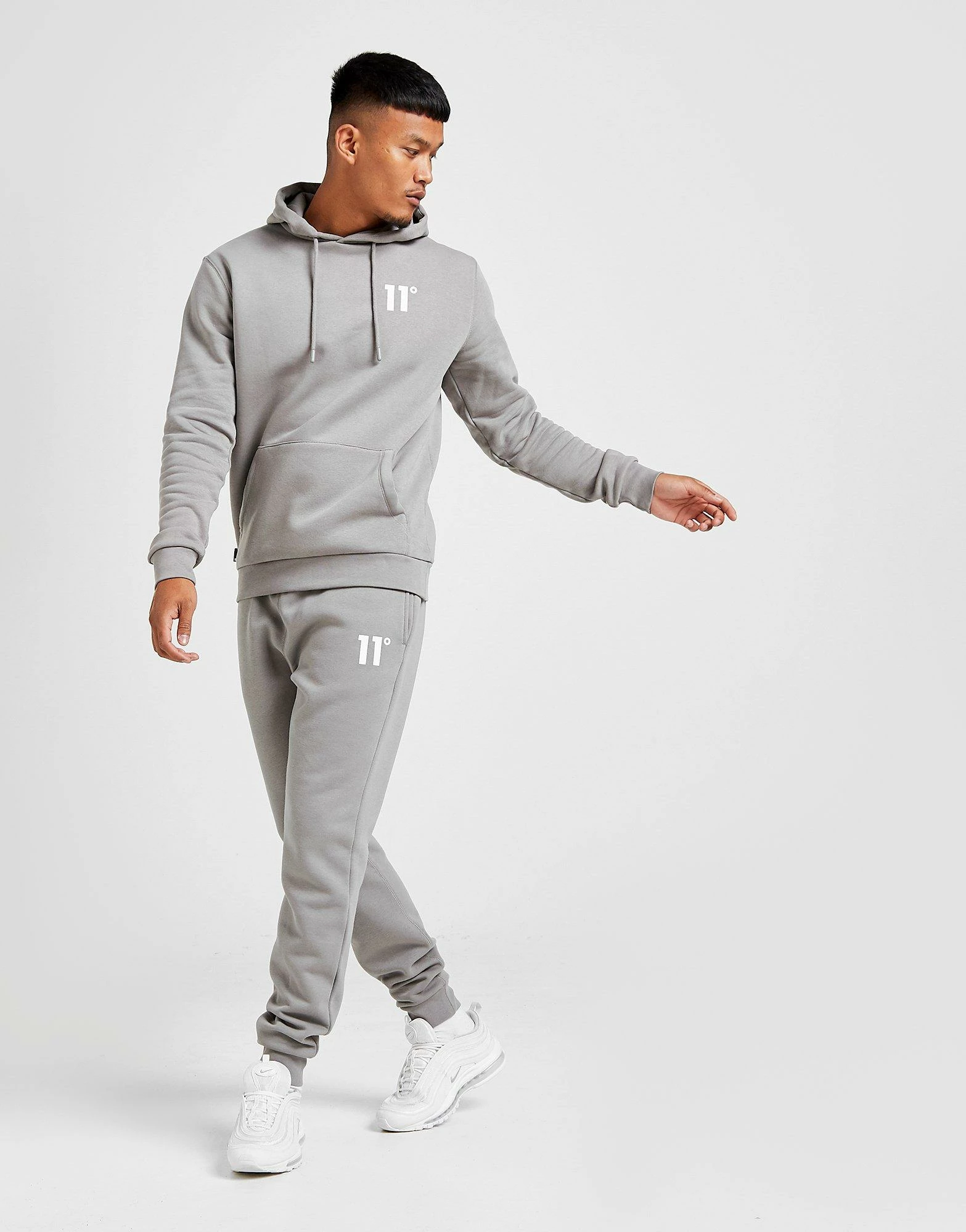 11 Degrees Core Overhead Hoodie Herre Sølv 4 11 Degrees Core Overhead Hoodie Herre Sølv - Billede 2