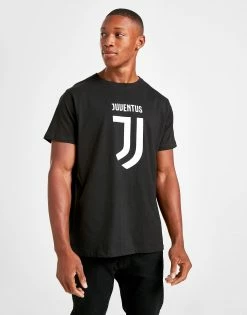 Official Team Juventus Crest T-Shirt Sort -Herretoj Salg jd 372517 b