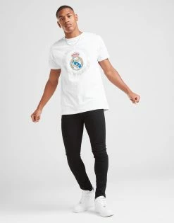 Official Team Real Madrid Crest Short Sleeve T-Shirt Herre Hvid -Herretoj Salg jd 372525 c