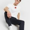HUGO Small Square Logo T-Shirt Hvid -Herretoj Salg jd 381281 a