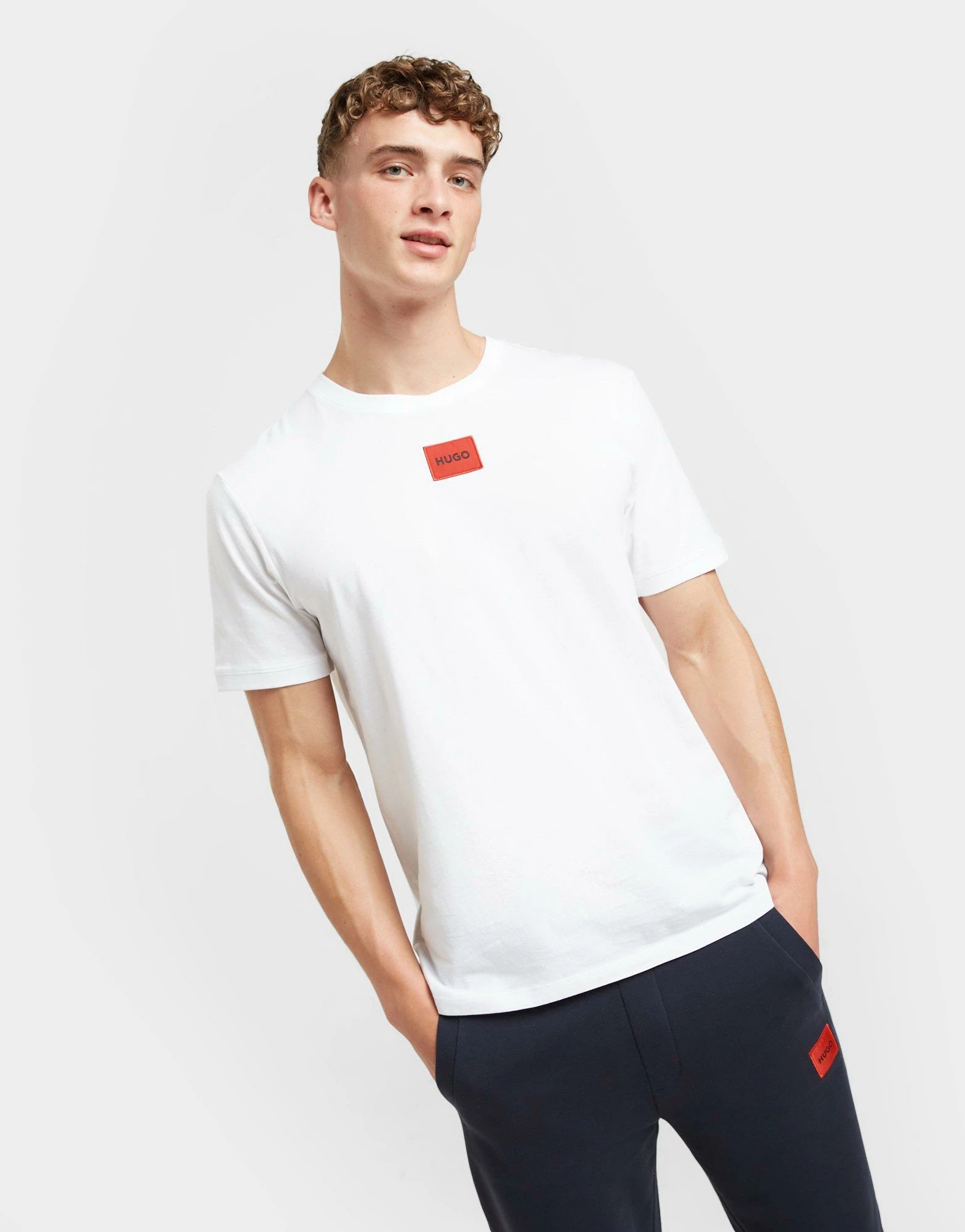 HUGO Small Square Logo T-Shirt Hvid 4 HUGO Small Square Logo T-Shirt Hvid - Billede 2