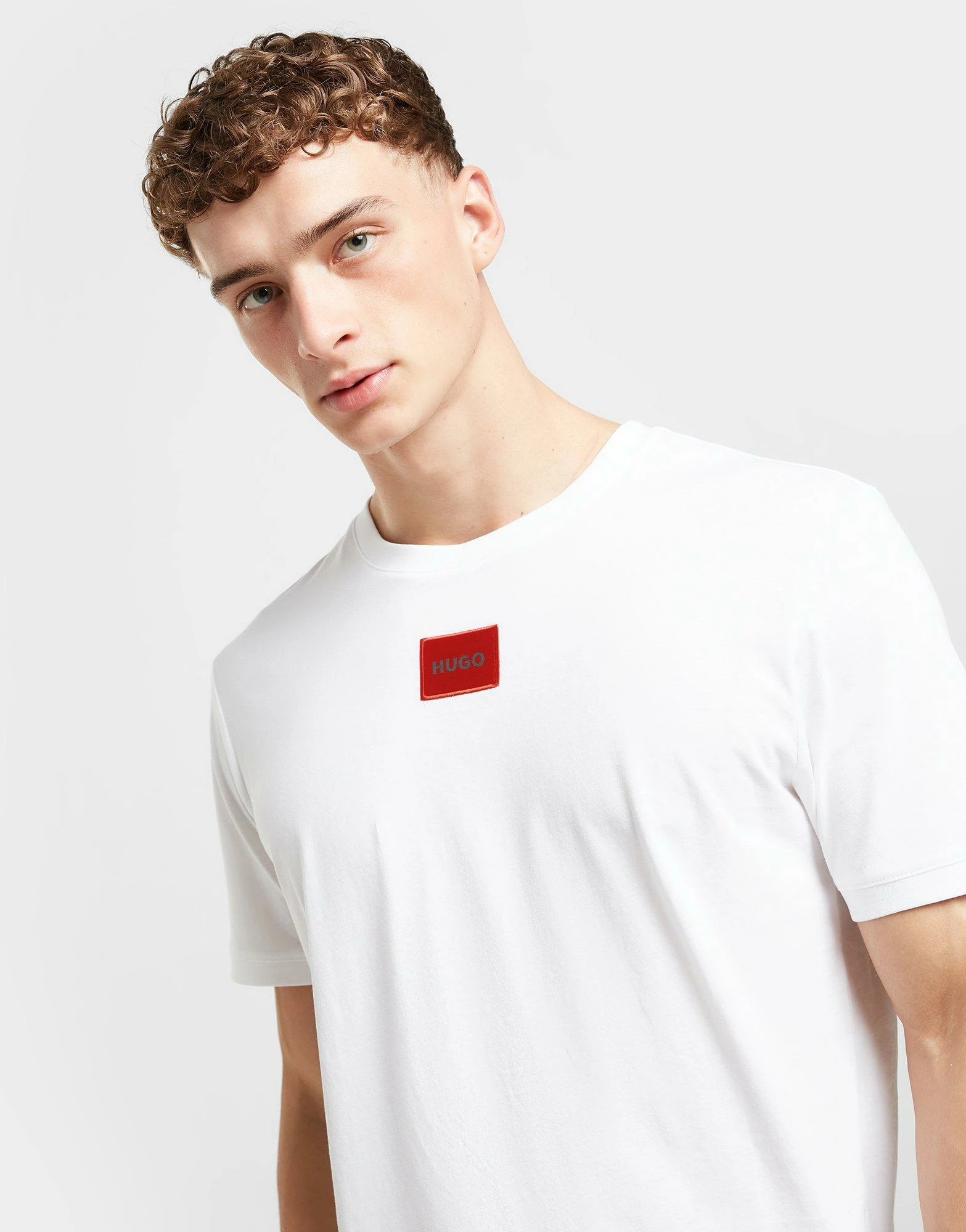 HUGO Small Square Logo T-Shirt Hvid 5 HUGO Small Square Logo T-Shirt Hvid - Billede 3