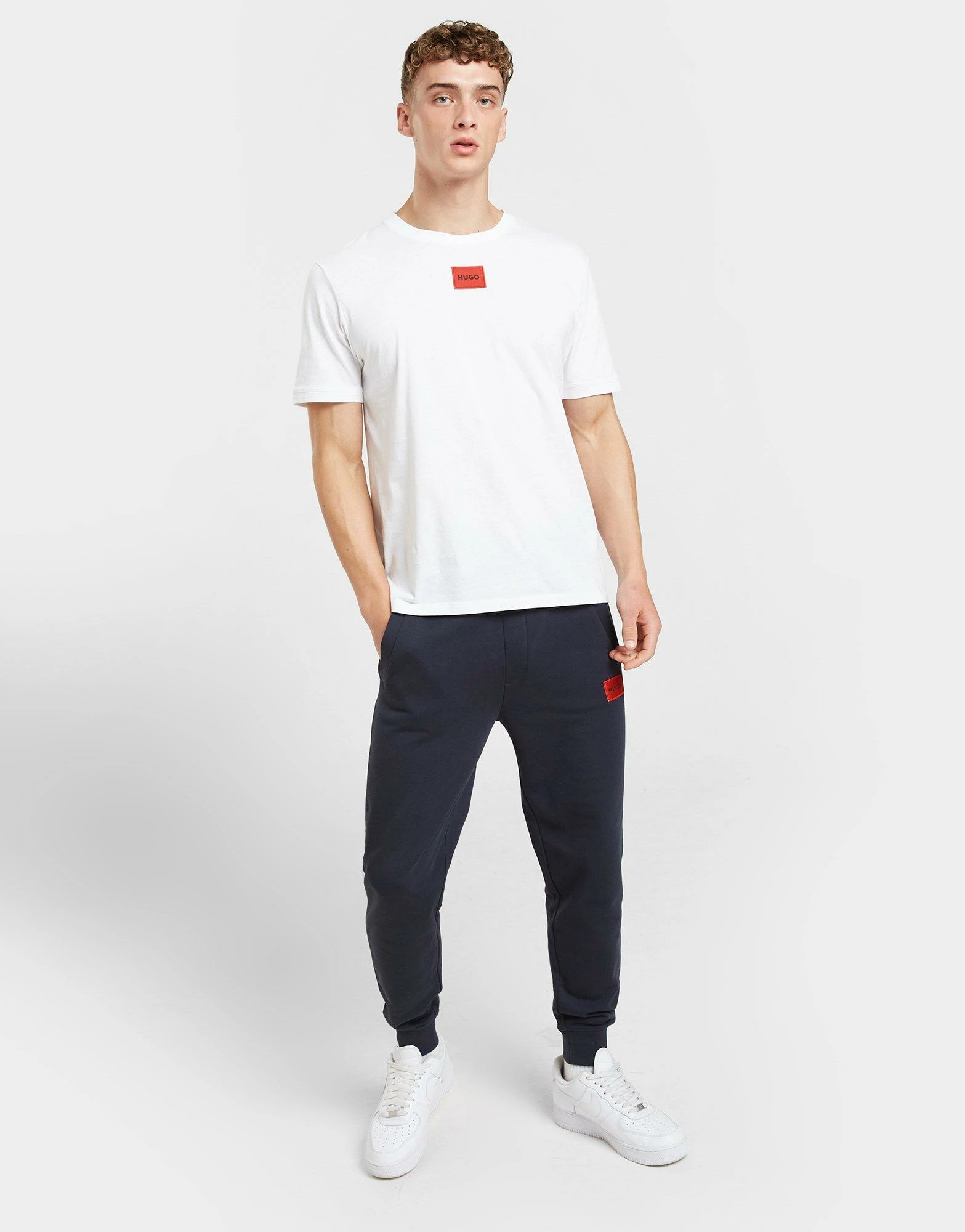 HUGO Small Square Logo T-Shirt Hvid 6 HUGO Small Square Logo T-Shirt Hvid - Billede 4