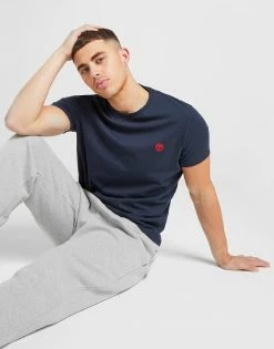 Timberland Dunstan Short Sleeve T-Shirt Herre Blå