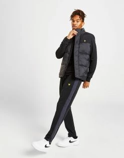 Lyle & Scott Wadded Gilet Jacket Sort -Herretoj Salg jd 384326 d