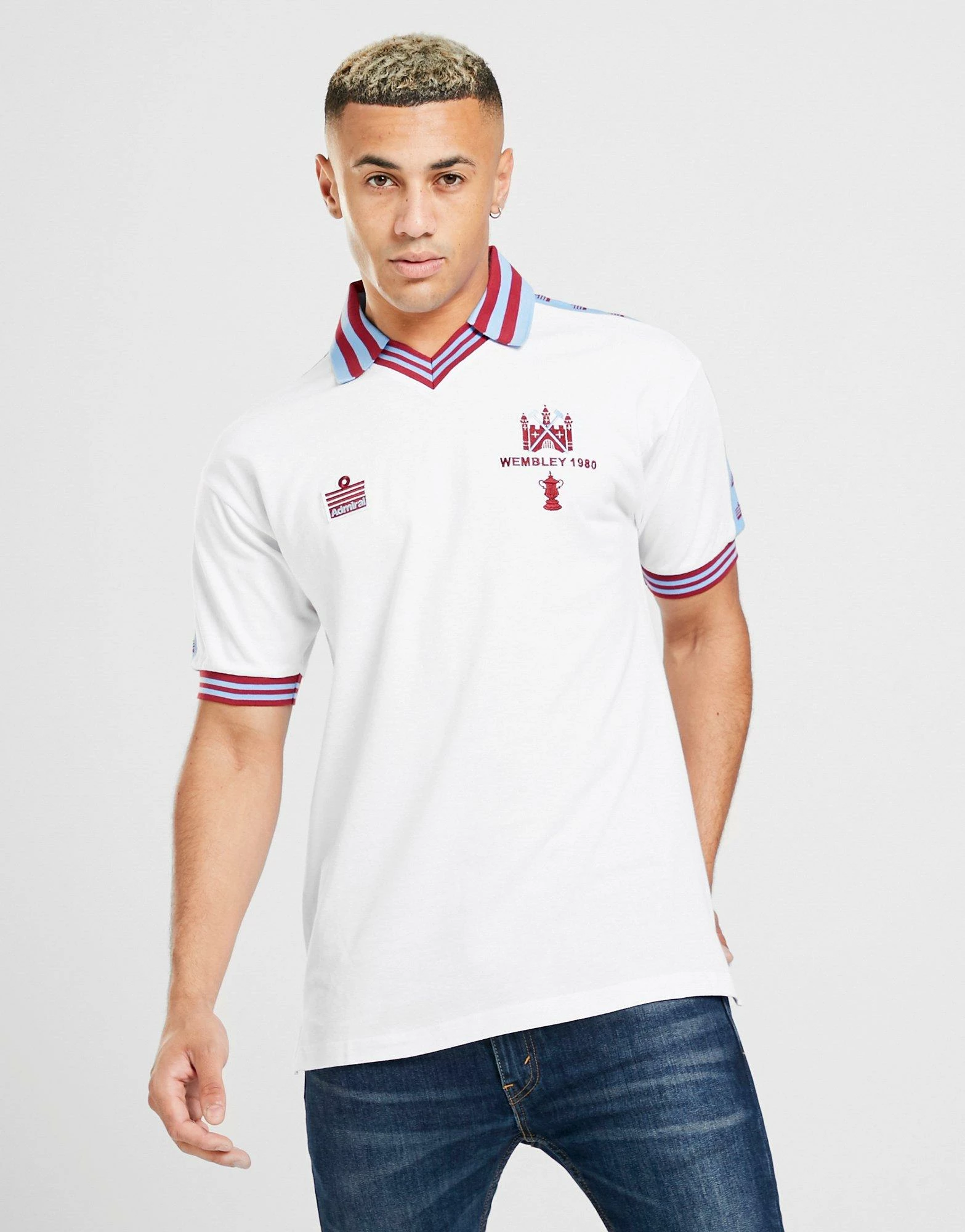 Score Draw West Ham United 1980 FA Cup Shirt Hvid 3 Score Draw West Ham United 1980 FA Cup Shirt Hvid