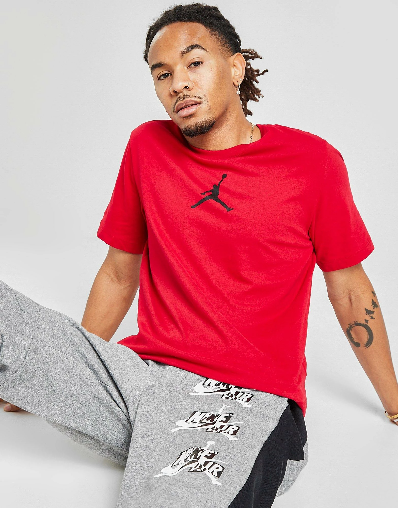 Jordan Jumpman Crew T-Shirt Herre Rød 3 Jordan Jumpman Crew T-Shirt Herre Rød