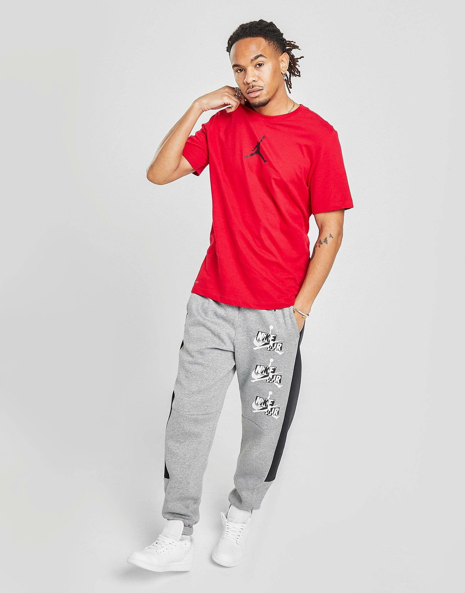 Jordan Jumpman Crew T-Shirt Herre Rød 4 Jordan Jumpman Crew T-Shirt Herre Rød - Billede 2