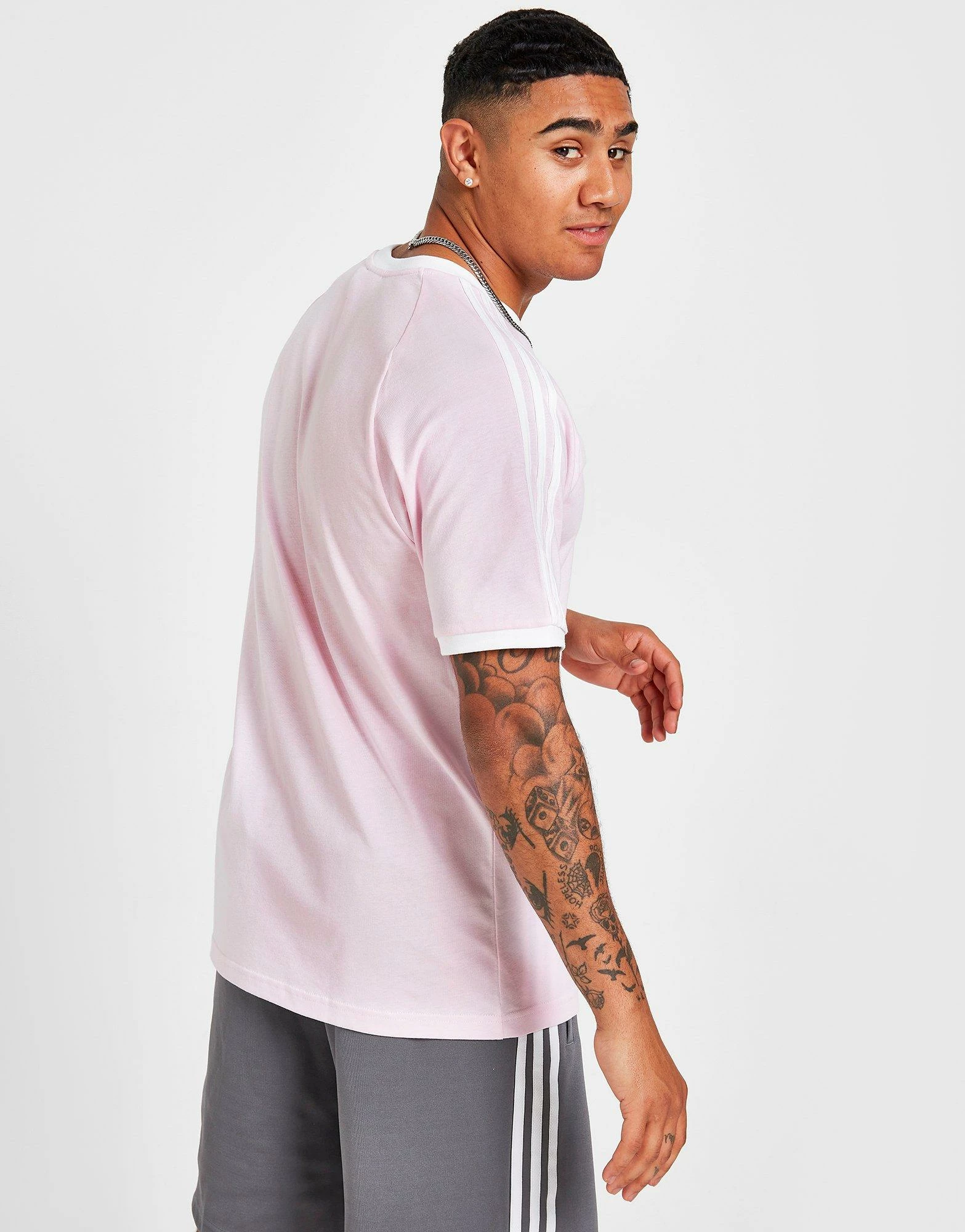 Adidas Originals California 3-Stripes T-Shirt Herre Pink 5 Adidas Originals California 3-Stripes T-Shirt Herre Pink - Billede 3