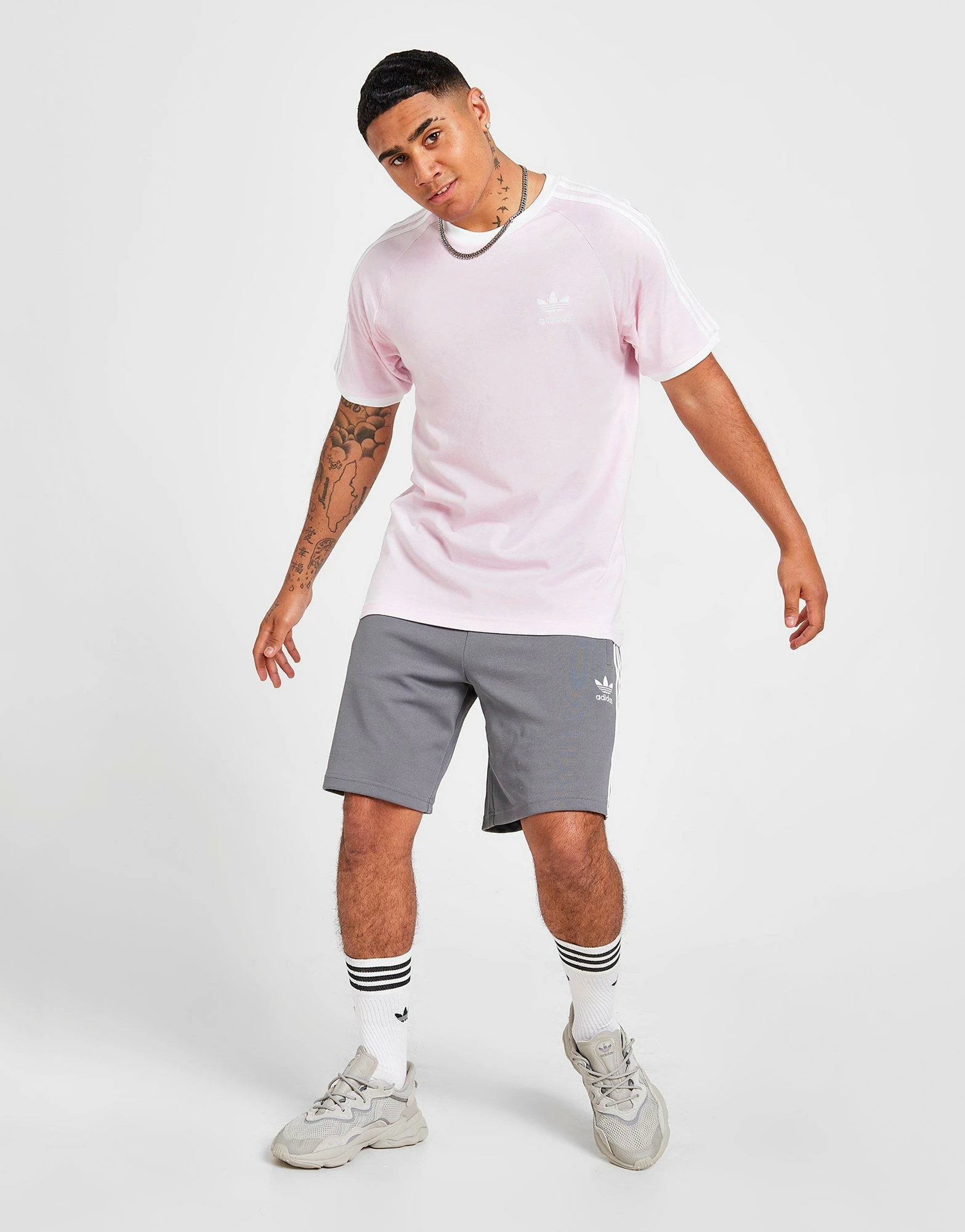 Adidas Originals California 3-Stripes T-Shirt Herre Pink 6 Adidas Originals California 3-Stripes T-Shirt Herre Pink - Billede 4