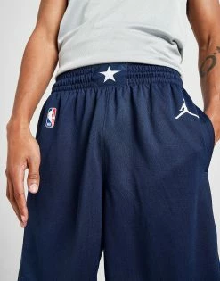Jordan NBA Dallas Mavericks Statement Edition Shorts Blå -Herretoj Salg jd 409472 d