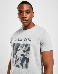 Official Team Liverpool FC Crest T-Shirt Grå -Herretoj Salg jd 446985 c