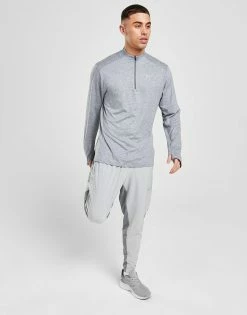 Nike Nike Dri-FIT Hardlooptop Met Korte Rits Voor Heren Grå -Herretoj Salg jd 456837 c
