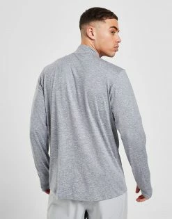 Nike Nike Dri-FIT Hardlooptop Met Korte Rits Voor Heren Grå -Herretoj Salg jd 456837 d