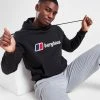 Berghaus Over The Head Logo Hoodie Sort -Herretoj Salg jd 460129 a