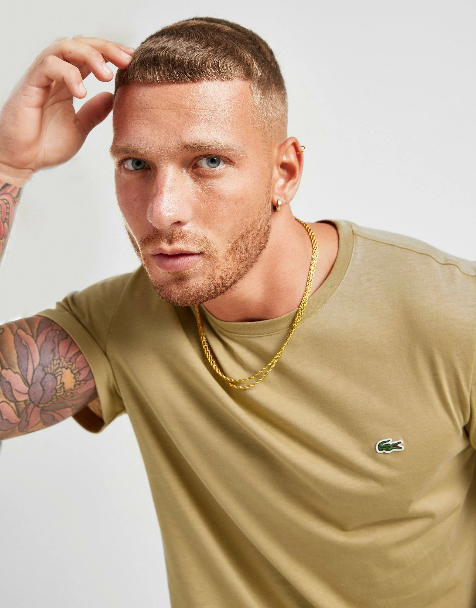 Lacoste Croc Logo T-Shirt Herre Brun 3 Lacoste Croc Logo T-Shirt Herre Brun