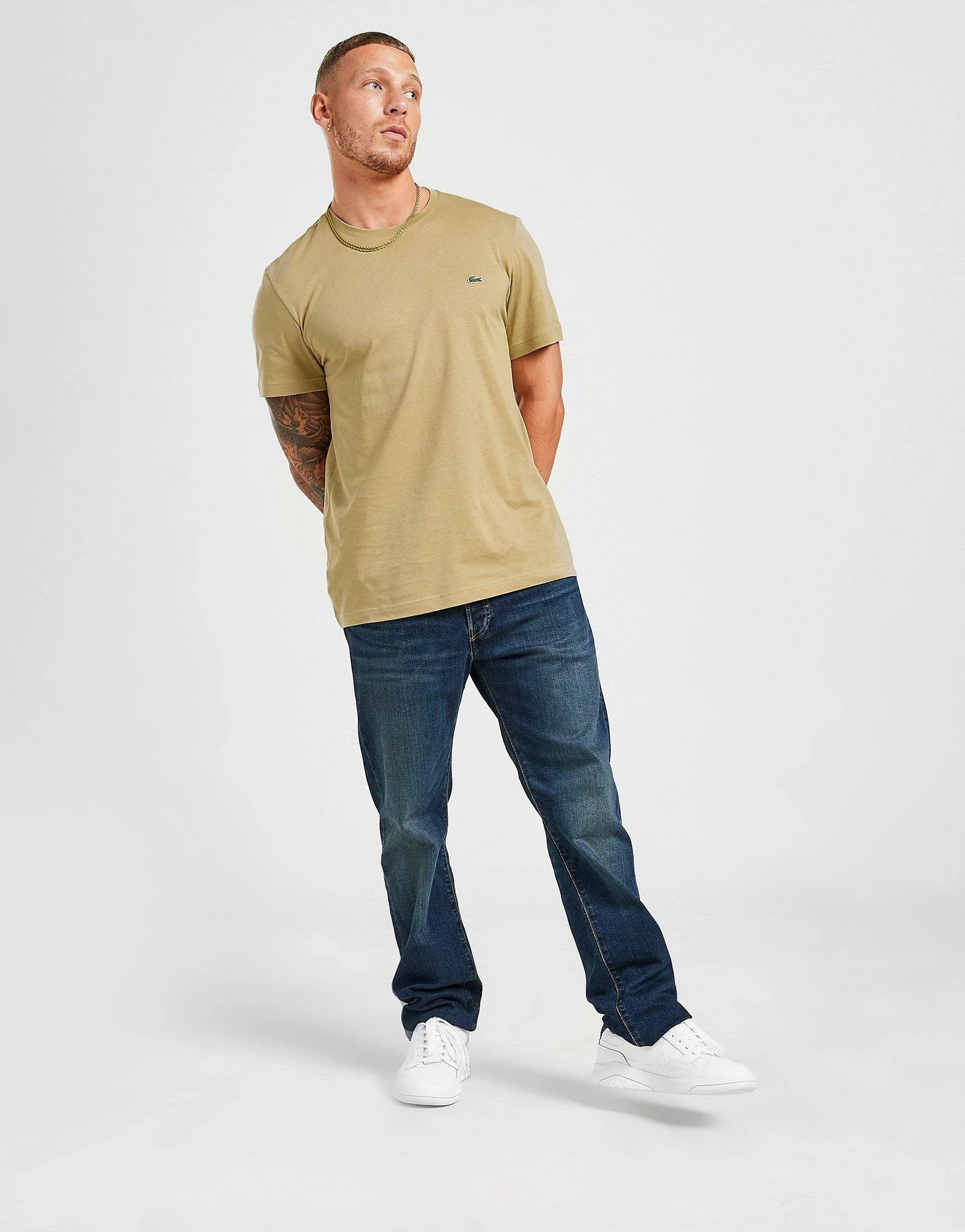 Lacoste Croc Logo T-Shirt Herre Brun 6 Lacoste Croc Logo T-Shirt Herre Brun - Billede 4