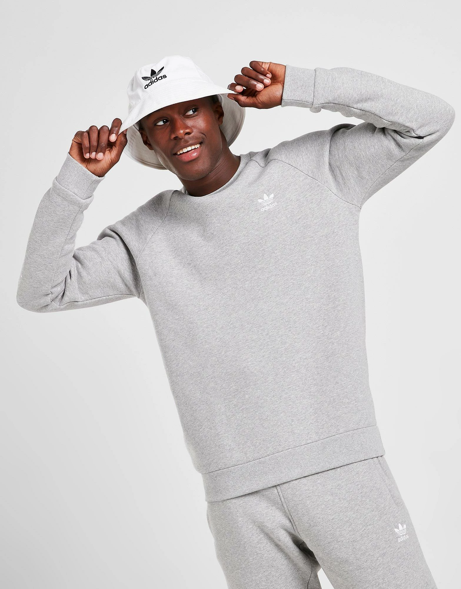 Adidas Originals Core Trefoil Sweatshirt Herre Grå 4 Adidas Originals Core Trefoil Sweatshirt Herre Grå - Billede 2