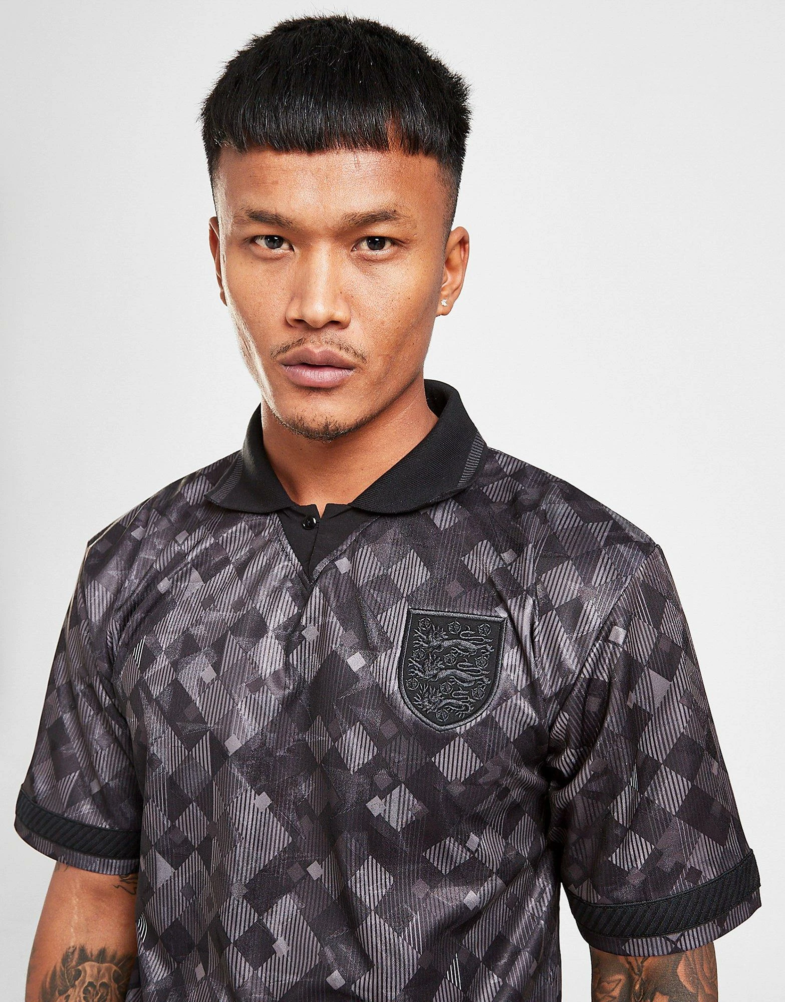 Score Draw England '90 Black-Out Retro Jersey Sort 5 Score Draw England '90 Black-Out Retro Jersey Sort - Billede 3